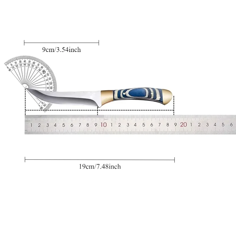 New carving knife color wooden handle survival knife EDC tool suitable for family camping outdoor portable knife image 6
