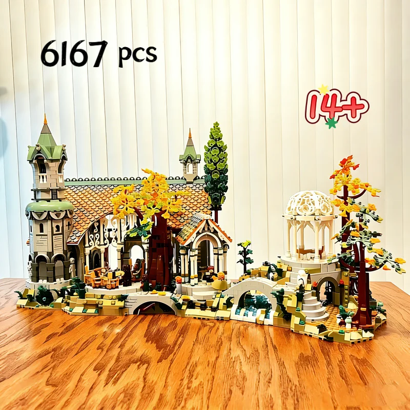 

2026 6167 деталей Конструктор «Панорама улицы: Эльфийская долина» 10316, модель особняка, игрушка, подарки на праздники и дни рождения