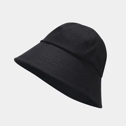 Fashion Girly Overfit Round Bucket Hat Summer Ladies Daily Cotton Fisherman Cap Classic UV Sun Visor Panama Hat Male Travel Bob