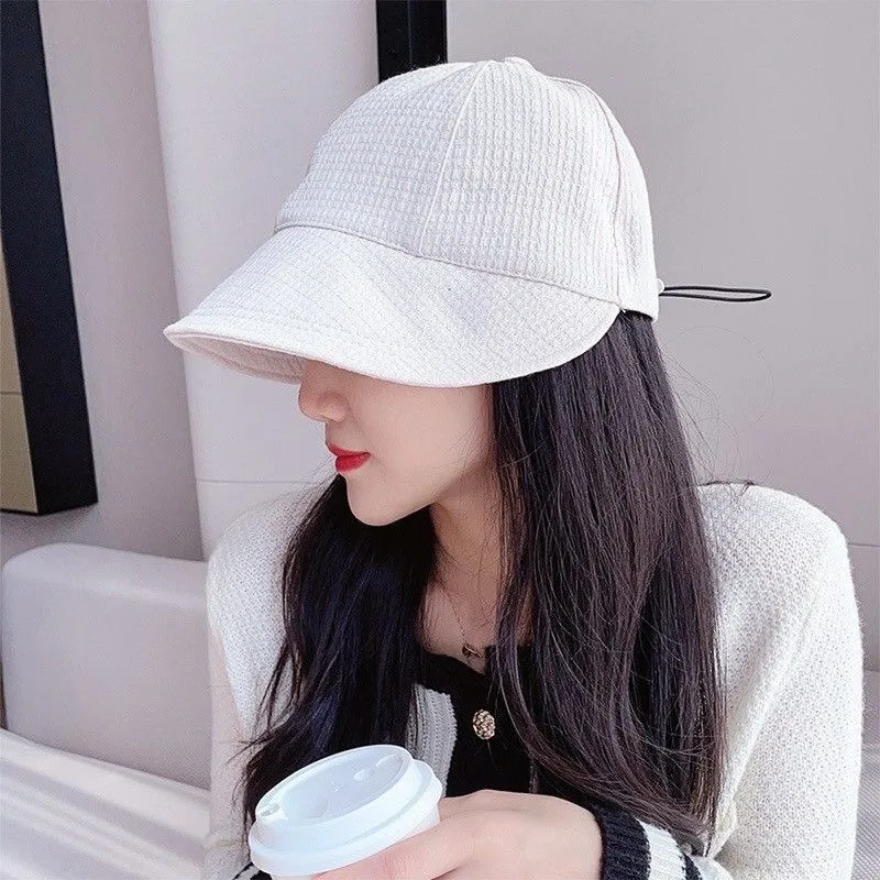 Women Foldable Sunhat Summer Outdoor Beach Fisherman Hat Sunscreen UV Protection Cap Adjustable Hiking Wide Brim Bucket Caps