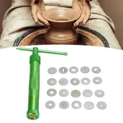Sugar Paste Extruder Stainless Steel Pottery Clay Extruders Rotating Cake Fondant Decorating Tool Set