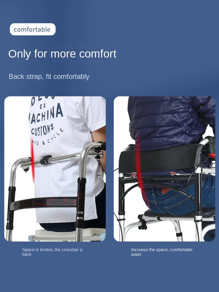 crutches elderly walking stick four-legged chair multi-functional elderly walker