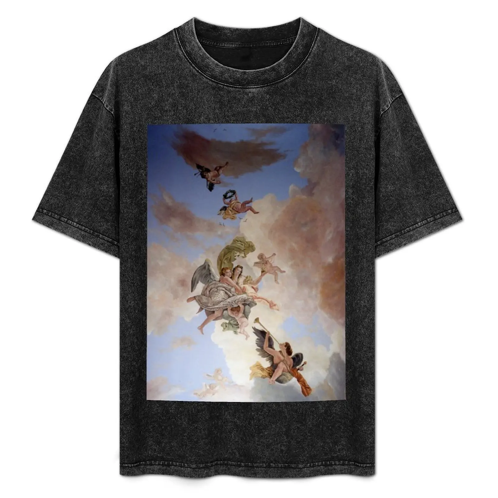 

Renaissance Angels and Clouds T-Shirt Large Size Basic Casual T-Shirt