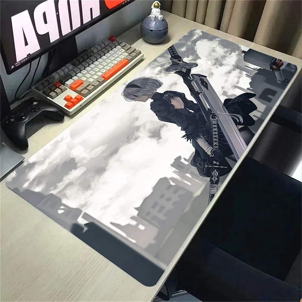 Game NieR Automata Large Mouse Pad PC Computer Game 2B   Mousepad Keyboard Desk Mats Office Rubber Anti-slip Mouse Mat 300x800