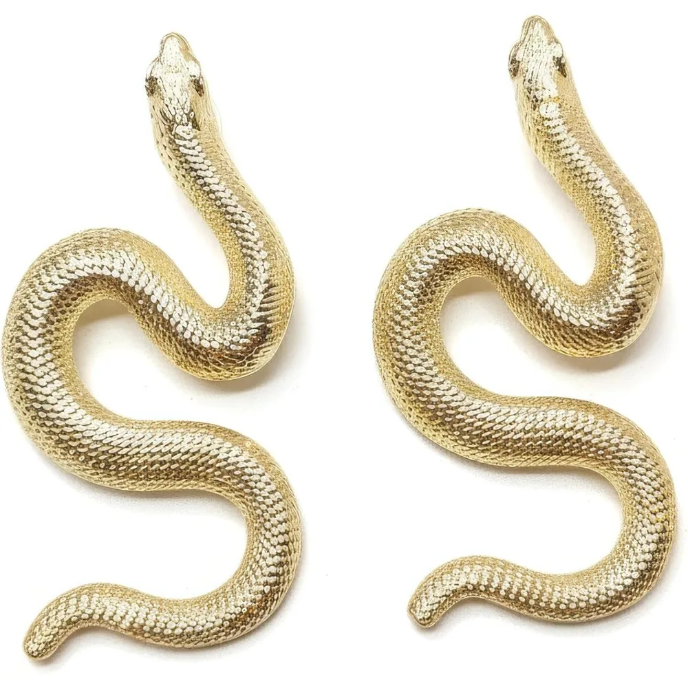 

Antique Serpent Coil Drop Earrings Hypoallergenic Gothic Punk Festival Jewelry