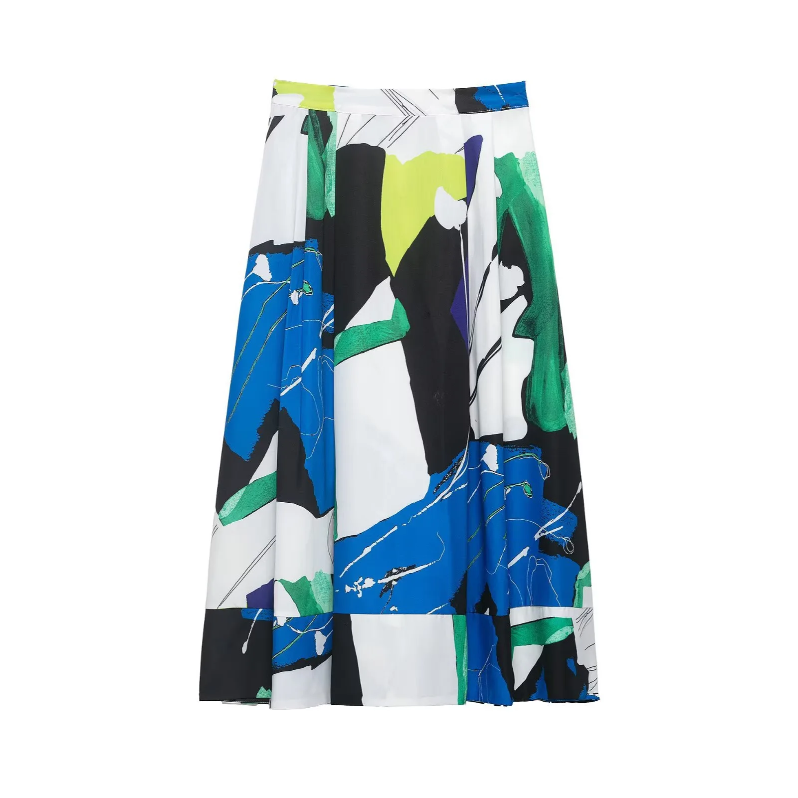 

Новая модная женская юбка-миди с высокой талией, приталенная, с принтом, А-силуэт, весна 2026