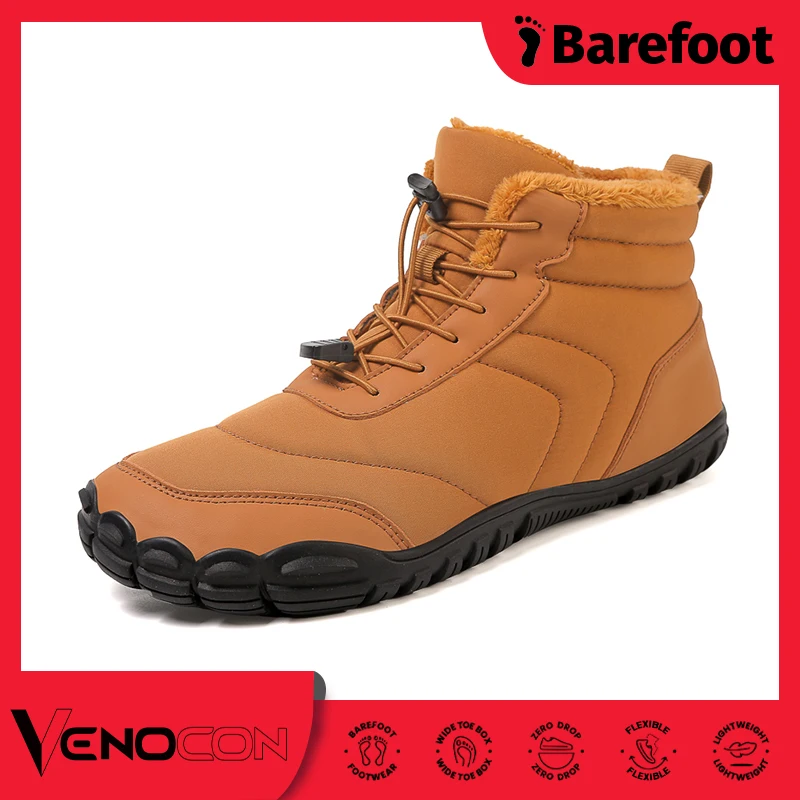 VENOBurgos-Chaussures décontractées pour hommes et femmes, bottes de neige, baskets minimalistes, pieds nus, pieds athlétiques, large antarctique, PINGE, hiver