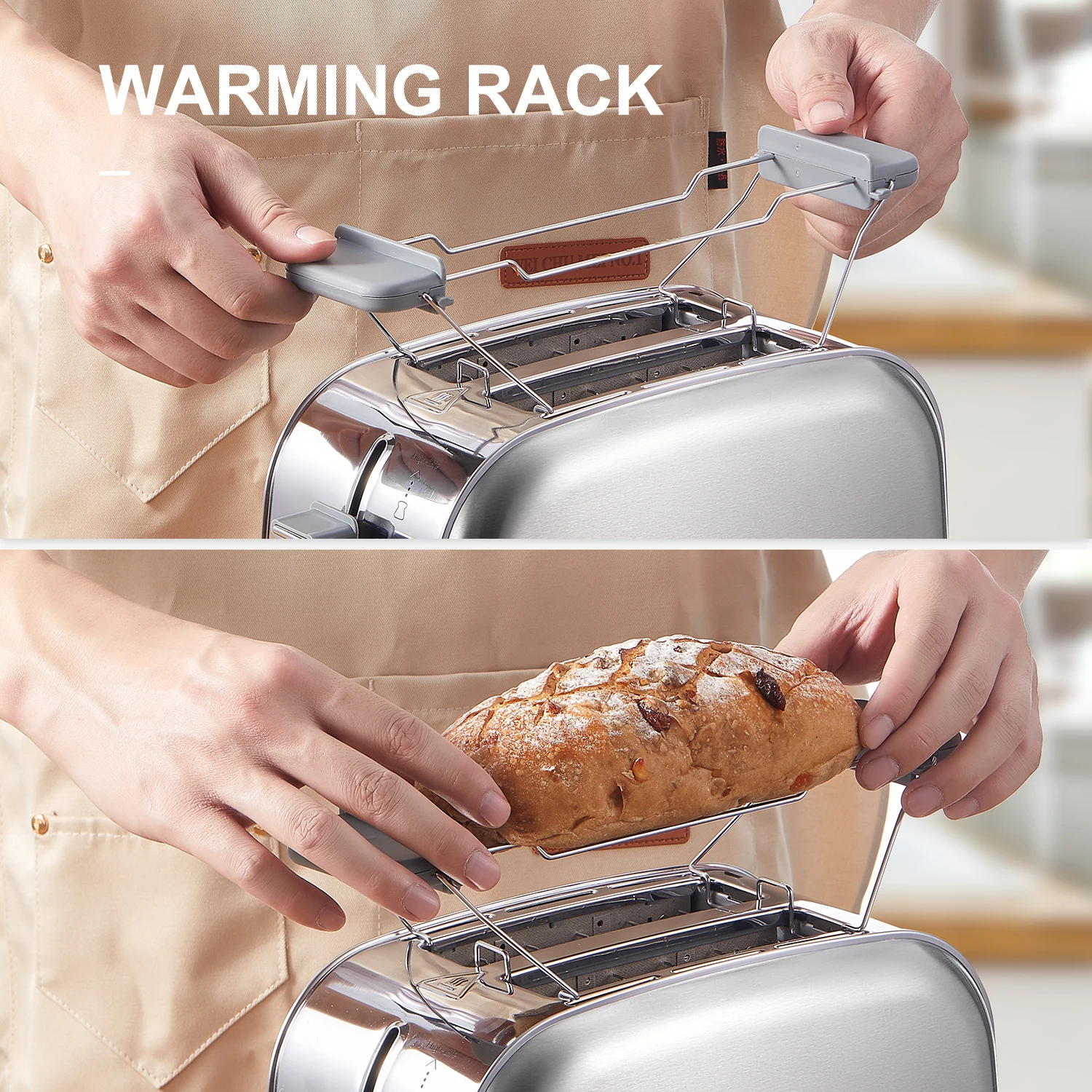 2 slice toaster, Retro Bagel Toaster Toaster with 7 Bread Shade Settings, 2 Extra Wide Slots, Defrost/Bagel/Cancel Function, Rem