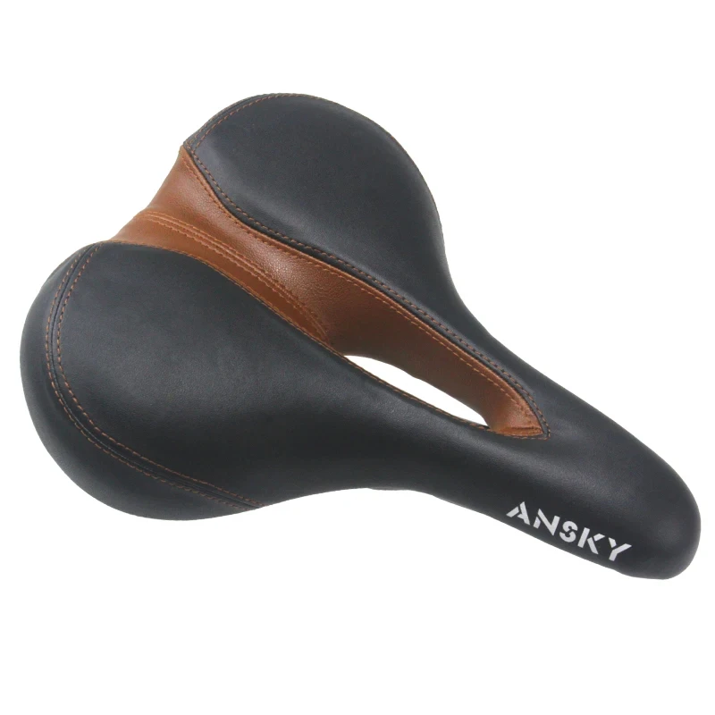 Retro Bicycle Saddle Hollow Cycling Saddle PU Leather Vintage Seat Custion Road Bike MTB Saddle Classic Black Brown Bike Seat