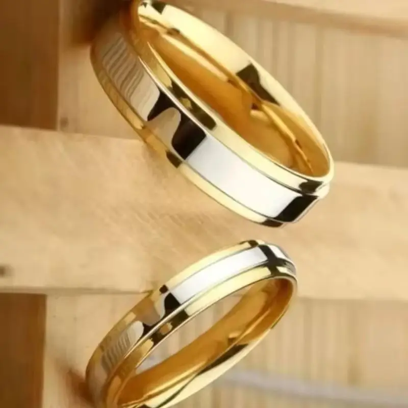 2026 Design Stainless Steel Couple Rings Simple Engagement Wedding Rings Exquisite Promise Ring Romantic Valentine's Day Gifts