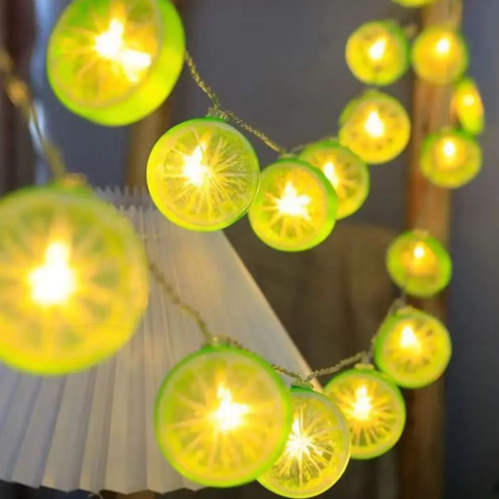 

Home Decor Romantic LED Lemon String Light Waterproof Hanging Fairy Lights Curtains Creative Artificial Garland Light Party