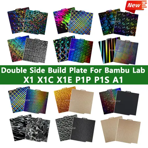 Bambulab Build Plate PEI PEI Spring Steel Sheet A1 X1 X1C P1P P1S 257x257 Build Plate 3d Printer Bamboo Lab Plate Super Tack