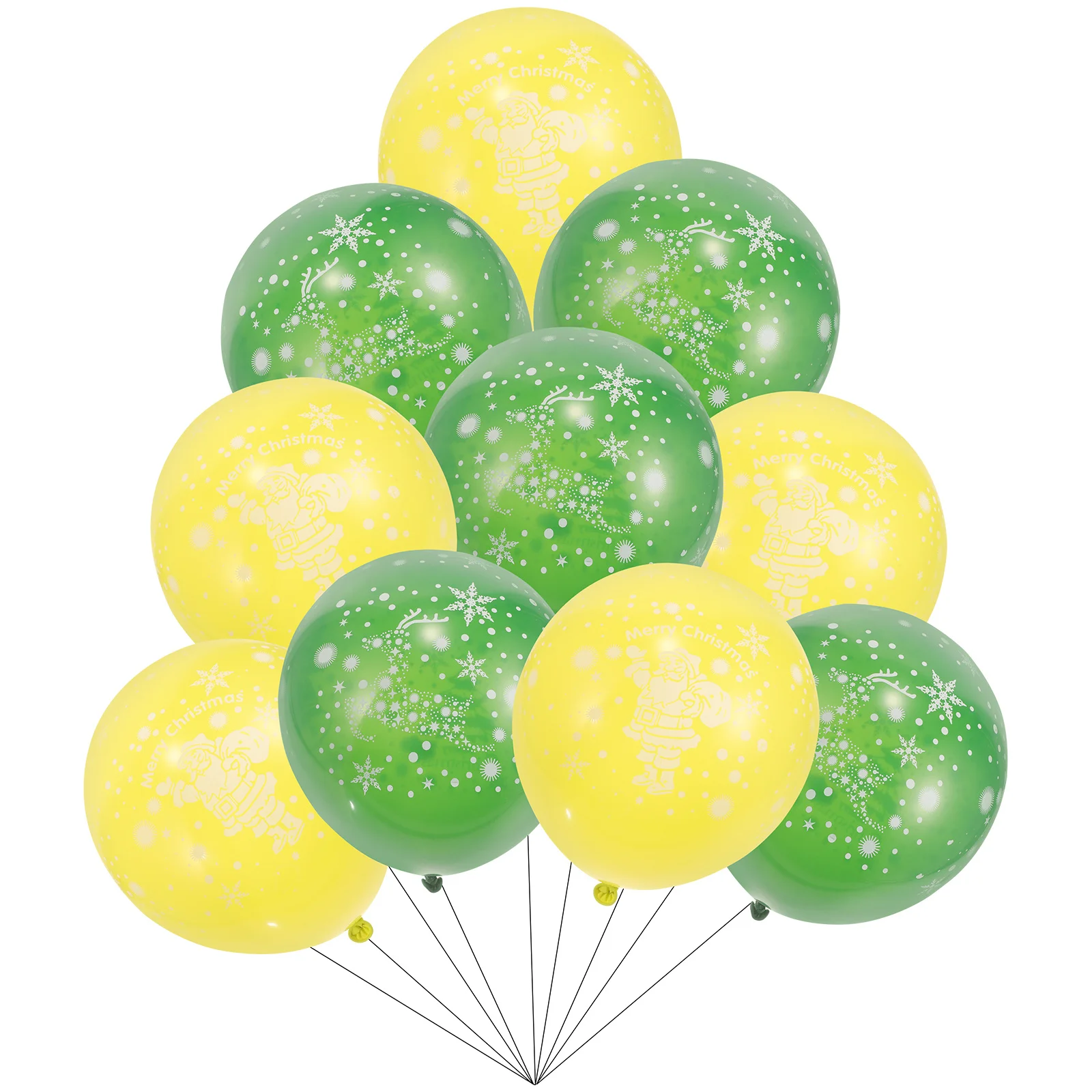 

10Pcs Christmas Latex Balloons Snowflake Print 12 Inch Colorful Set Party Supplies Decorations Festive Event Christmas Balloons