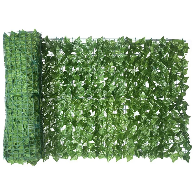 

Artificial Hedges Fence Greenery Backdrop, Artificial Ivy Privacy Fence And Faux Ivy Vine Leaf Decoration - 118X39.4In