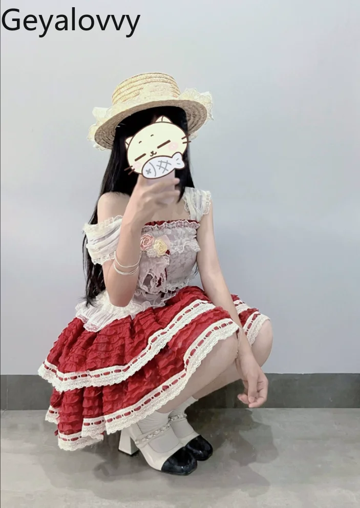 Cintura alta fino ajuste camada suspender vestido verão arco laço doce bonito meninas sem mangas festa de aniversário bolo vestidos curtos