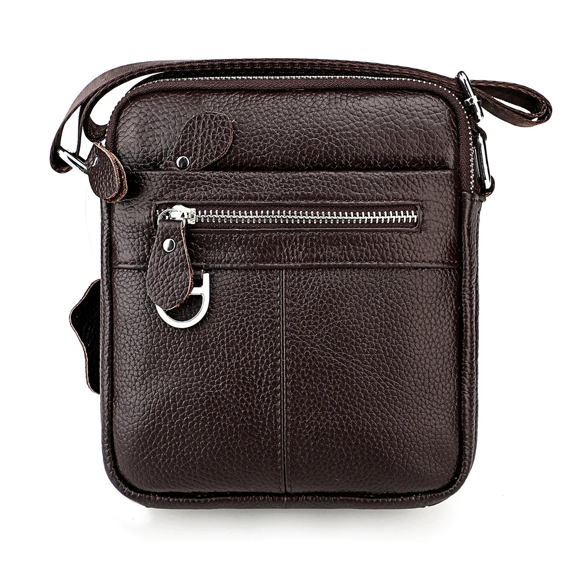 Sac à bandoulière carré en cuir véritable pour homme, petit sac à bandoulière, bande de sauna masculine, sac de sport pour l'extérieur, sac de messager lancé