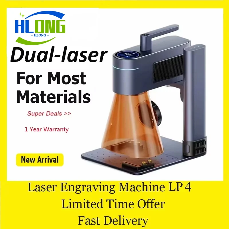 Laserpecker 4 Laser Engraver Machine Mini Portable Printer with rotary extension Dual Laser Engraving and Cutting Tools