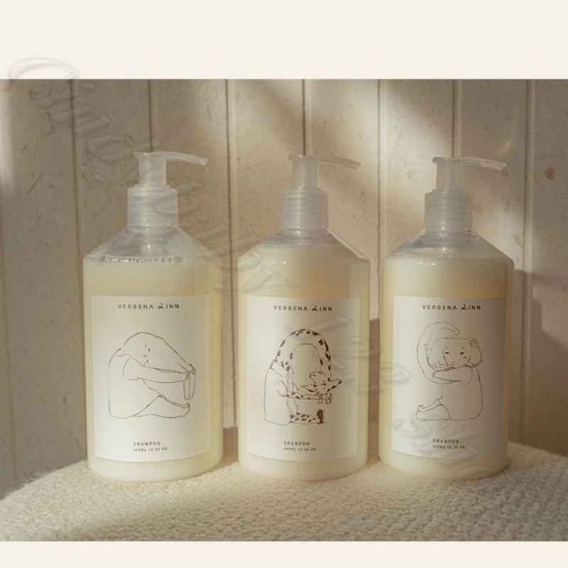 Verbena Linn Fluffy Fragrance Shampoo Deep Cleansing Scalp Oil Control Moisturizing Smooth Hair Wooden Flower Flavor 450ML