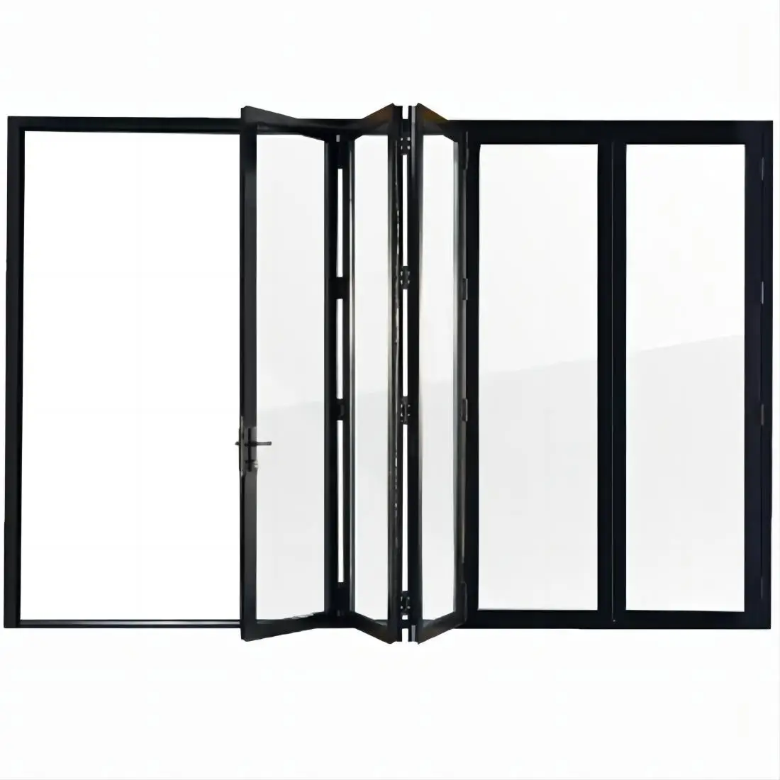 Sixinalu Folding Doors For Bedrooms Aluminum Alloy Folding Accordion Doors Custom Size Color Interior Exterior Home Steel Doors