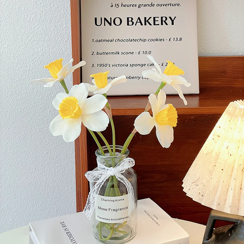 

INS Simple Simulation Narcissus Home Decoration Flower Vase Photography Props