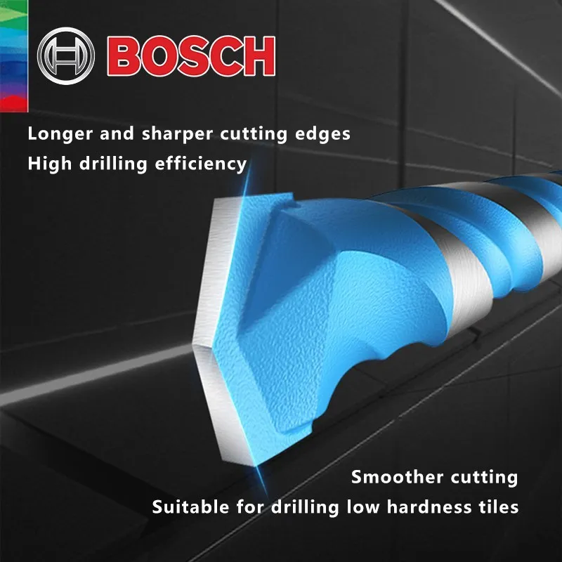 Bosch HEX-9 punta da trapano Multi-costruzione s punta da trapano per piastrelle in ceramica per legno in muratura punta da trapano triangolare in lega multifunzione