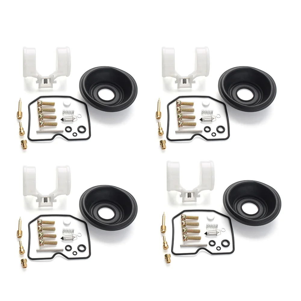 Motorcycle Carburetor Repair Kit Diaphragm Float 4 Sets For Kawasaki ZL900 A Eliminator 1985-1986