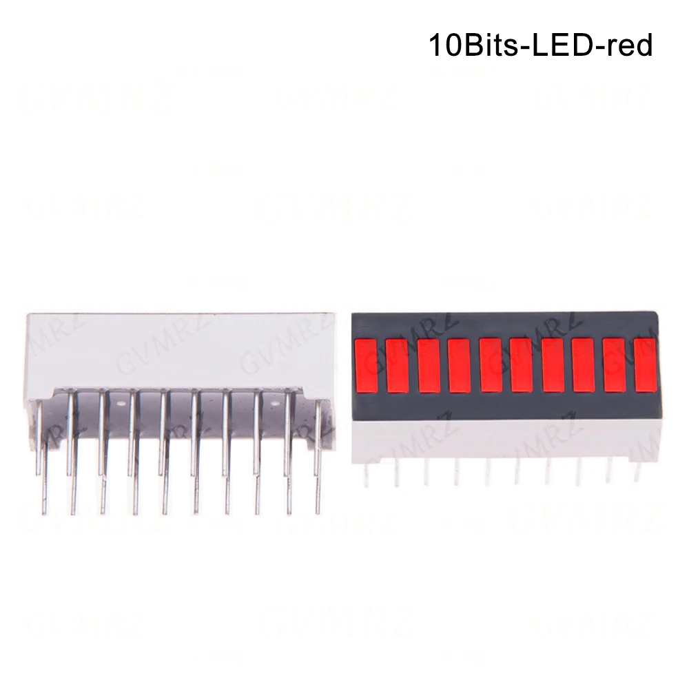 2PCS 10 Segments LED Display Light Strip 4-color Luminous Strip LED Modules Multicolor Bargraph10 Bar-graph for Arduino Red Blue