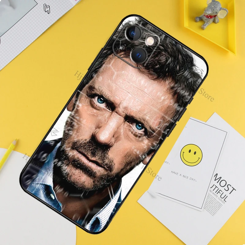 Dr House Hugh Laurie Pills Case For iPhone 13 11 12 14 15 16 Pro Max XR XS X Plus 13 Mini Bumper Cover Capa