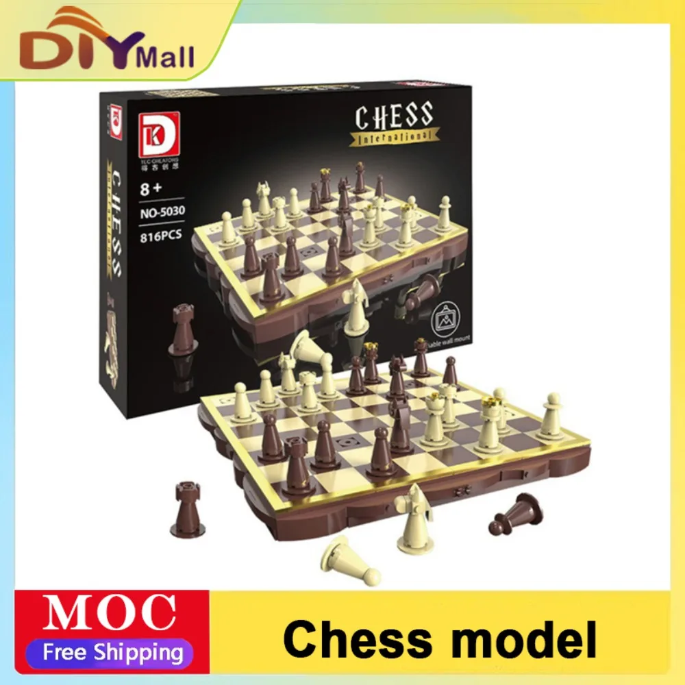 

816 шт., набор строительных блоков для рисования на стене, сделай сам, международная модель шахматной доски для детей и взрослых