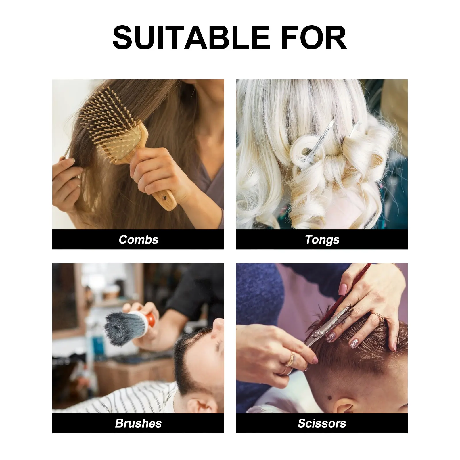 

Hair Salon Scissors Comb Organizer Storage Box 6 Compartments Durable Plastic Salon Countertop Tools Holder For Combs