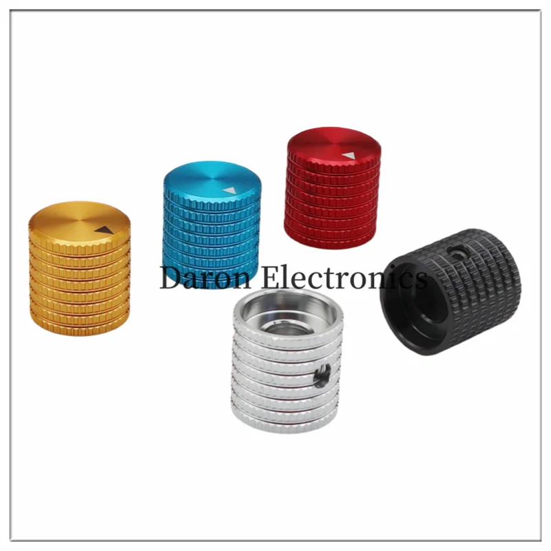 5PCS Solid aluminum alloy knob 14*14 round hole 6mm digital audio broadcasting volume rotary adjustment cap