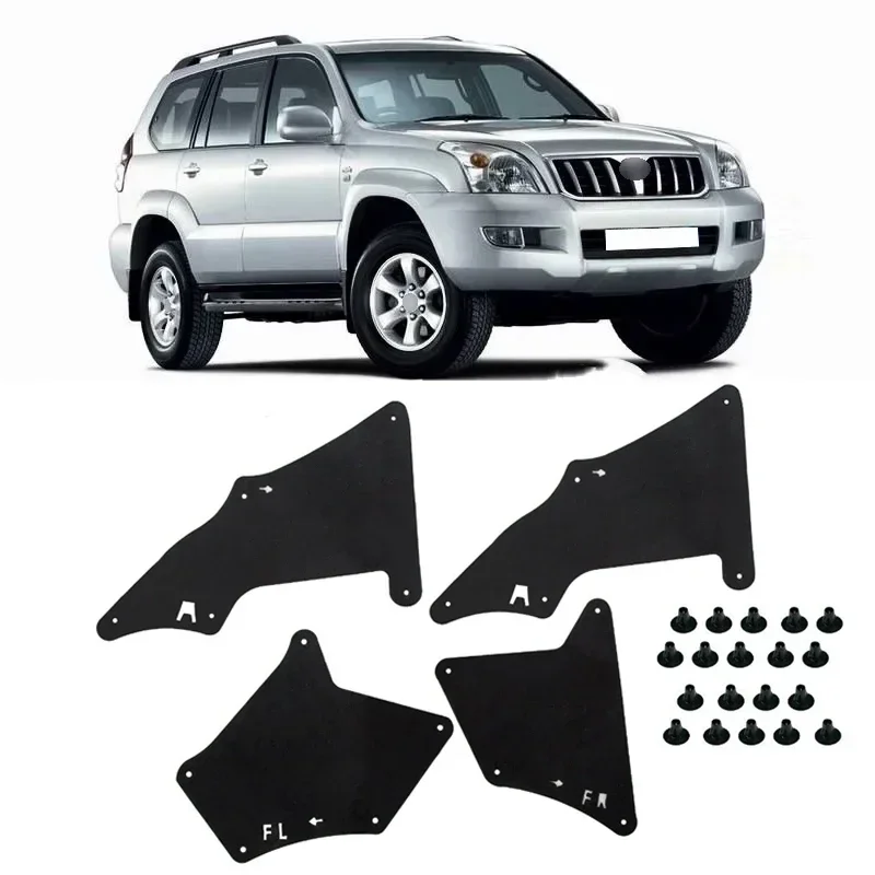 Splash Guard Front Fender Liner Shield Seals Mud Flap for Toyota Land Cruiser Prado J120 J150 2003-2021 FJ Cruiser 2007-2014