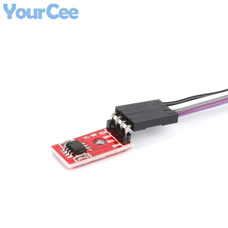 AT24C02 modulo di archiviazione EEPROM interfaccia I2C IIC YL-90 accessori per auto intelligenti con cavo DuPont Line 4P 20CM