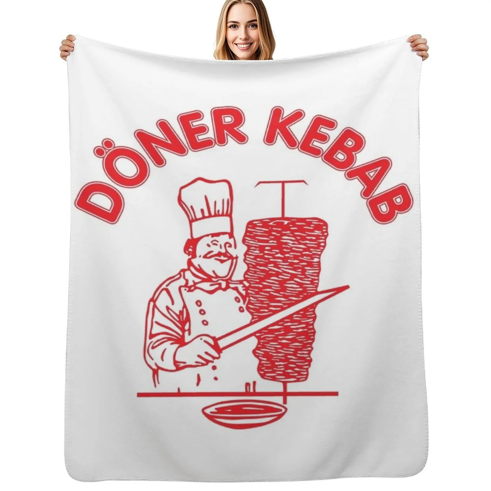 

Dner Kebab Throw Blanket Lightweight Warm Blanket for Travel Camping