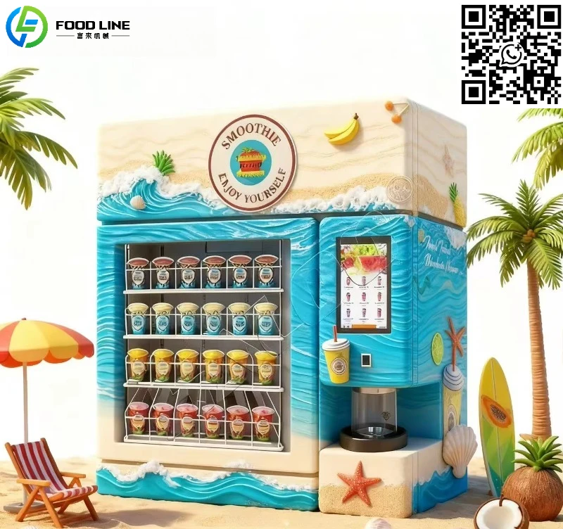 Customized  Vending Machine Supplier Smoothie- Semi-automatic Fruit Smoothie Blender Machine and Smoothie