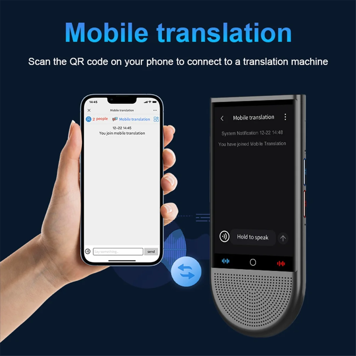 B43C 4G AI Translator Recorder Support 148-Language Real-Time Translation Offline Translation ChatGPT Voice Photo Translator