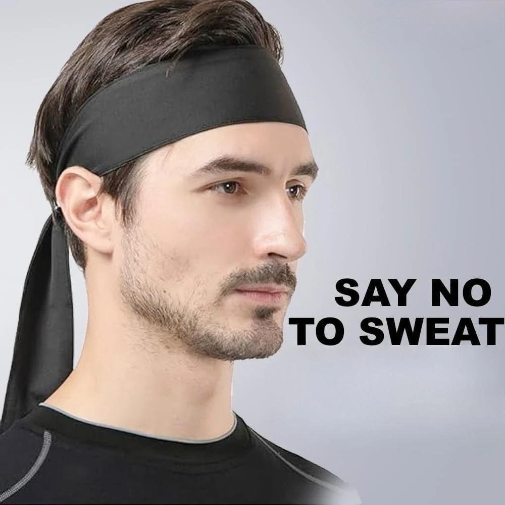 Sweat Wicking Tie Headband Unisex - Bandana Headband - Sports,Running,Football, Workout Sweat Headband for Men - Pirate Bandana,