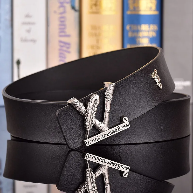 2025 جديد الرجال تطول حزام موضة البقرة حزام الشهيرة مصمم مشبك رئيس حزام استانلس ستيل مشبك 3.8 سنتيمتر العالمي الحرة