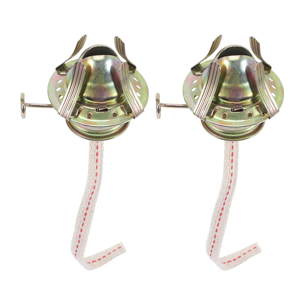 2pcs Oil Lamp Burner Replacement Vintage Lamp Parts Adjustable Wick For Oil Lamps Lanterns Metal