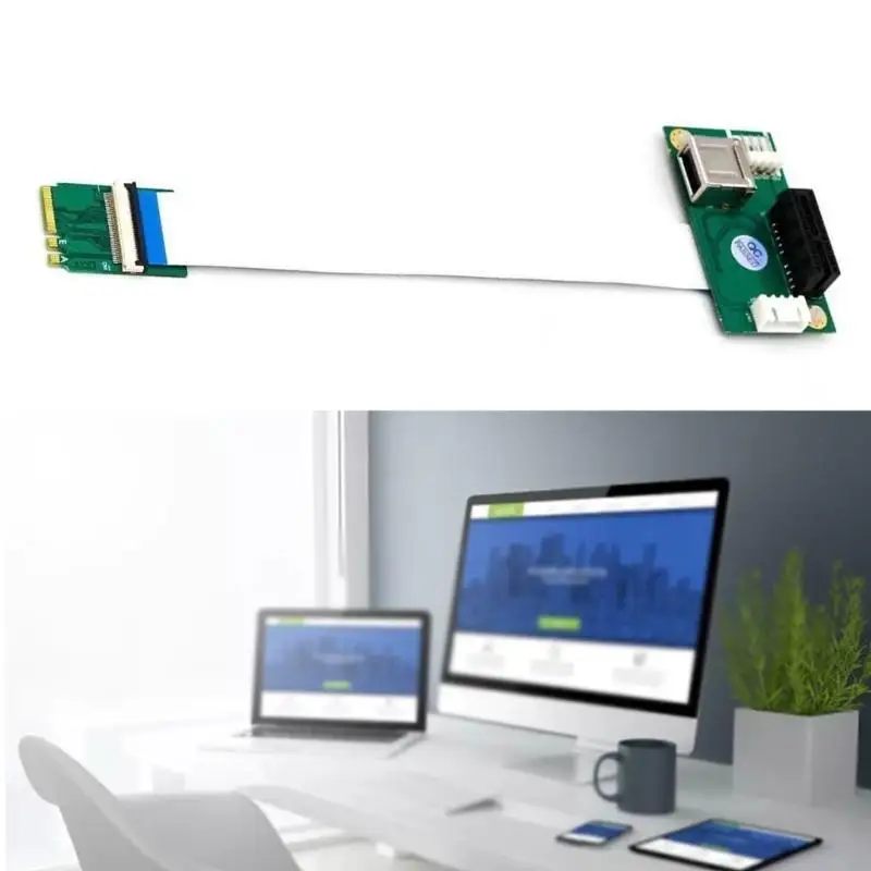 

900F M.2 to Pcie 1x/4x/8x/16x Graphics Card Extension Adapter with Usb Slot FPC Cable