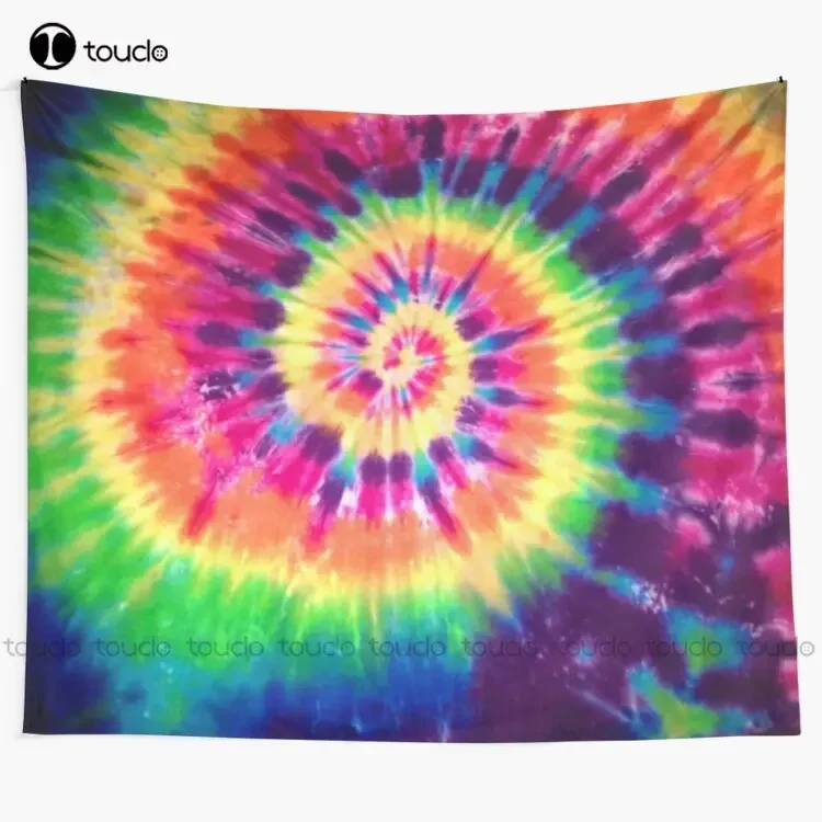 Tie Dye Rainbow Colors Color Hippie Peace Retro Tapestry Aesthetic Tapestry Blanket Tapestry Bedroom Bedspread Decoration