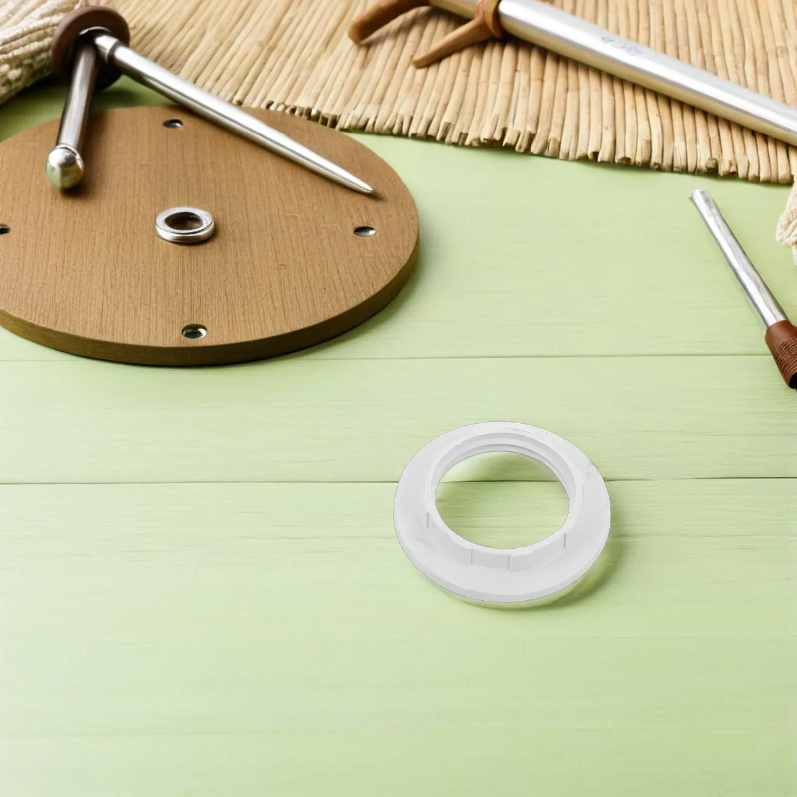 

50 шт. пластиковых внешних колец для патронов ламп, полностью резьбовые, для абажуров, фиксирующие кольца, адаптеры для патронов E12 E14, 32 мм, для потолочных светильников