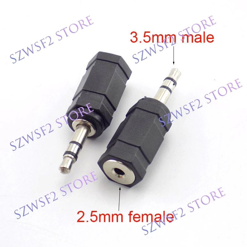 Stereo Jack Male Plug 3.5mm to Female Plug 2.5mm Converter For Audio PC Phone Headphone Earphone Adapter Cable Jack E2
