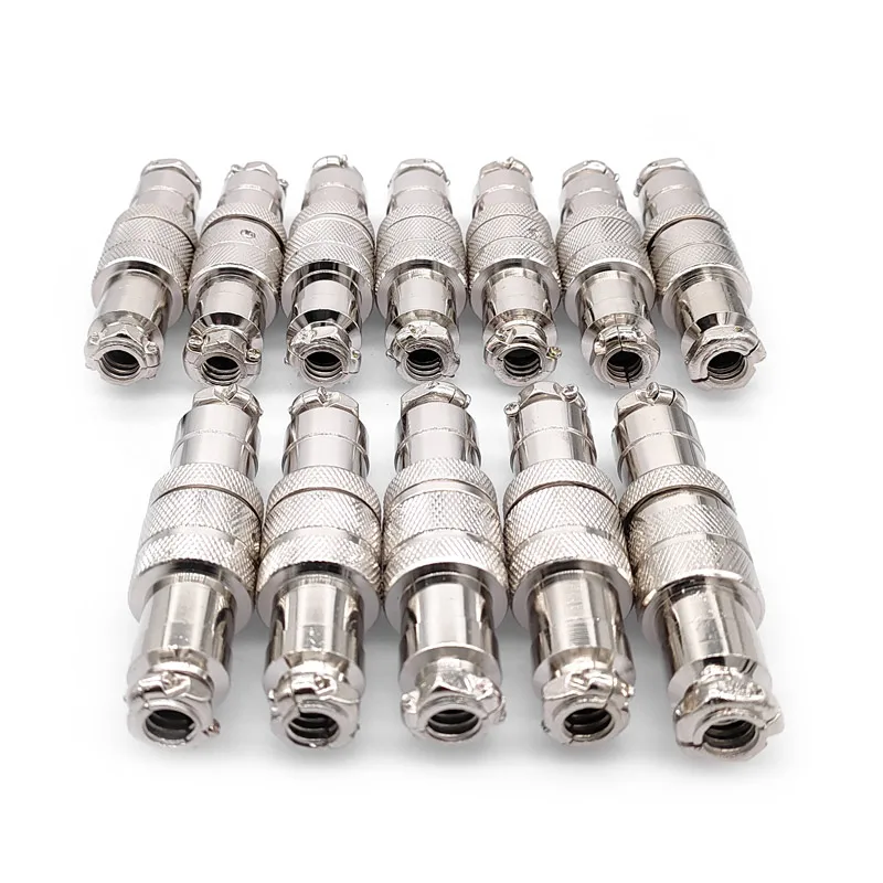 GX20 Docking Type Aviation Plug Socket 2 Pin to 15 Pin Male Female Butt Joint Circular Connector Inline Cable Wire Connector