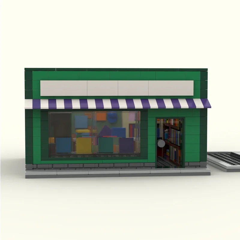 Modelo de Anime Popular, ladrillo de construcción MOC, tienda de tarjetas de béisbol Springfield, tecnología Modular, regalo, vacaciones, montar, traje de juguete para niños