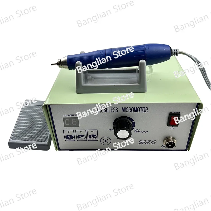 High Speed 90000 RPM Brushless Motor Dental Micromotor Polishing Machine with Handpiece Jewellery Engraving Micromotor