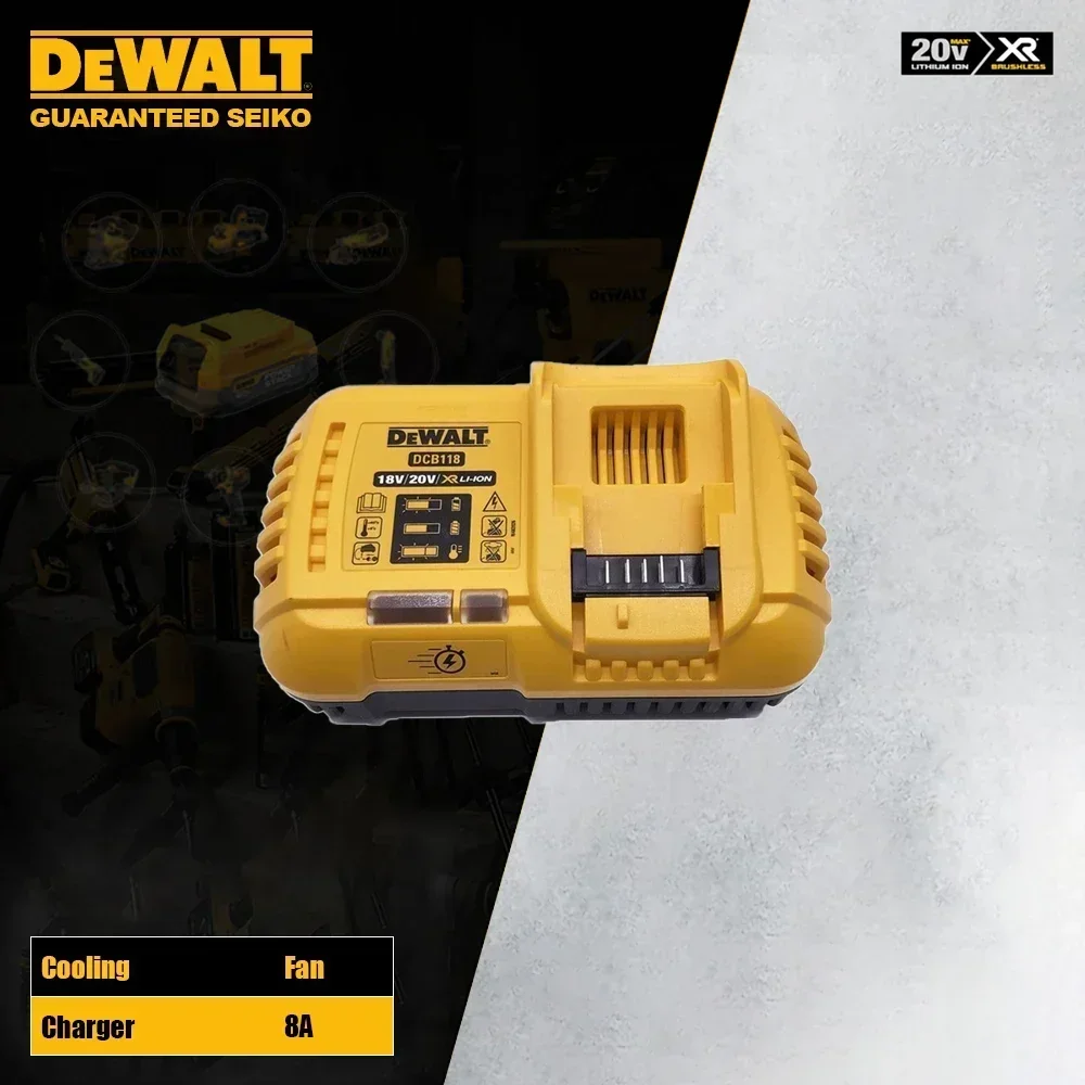 

Зарядное устройство Dewalt DCB118 Quickly 8A FanCooling DCB115 4A с многомодельной защитой Универсальное универсальное аккумуляторное устройство Max 12 В для FLEXVOLT 60 В