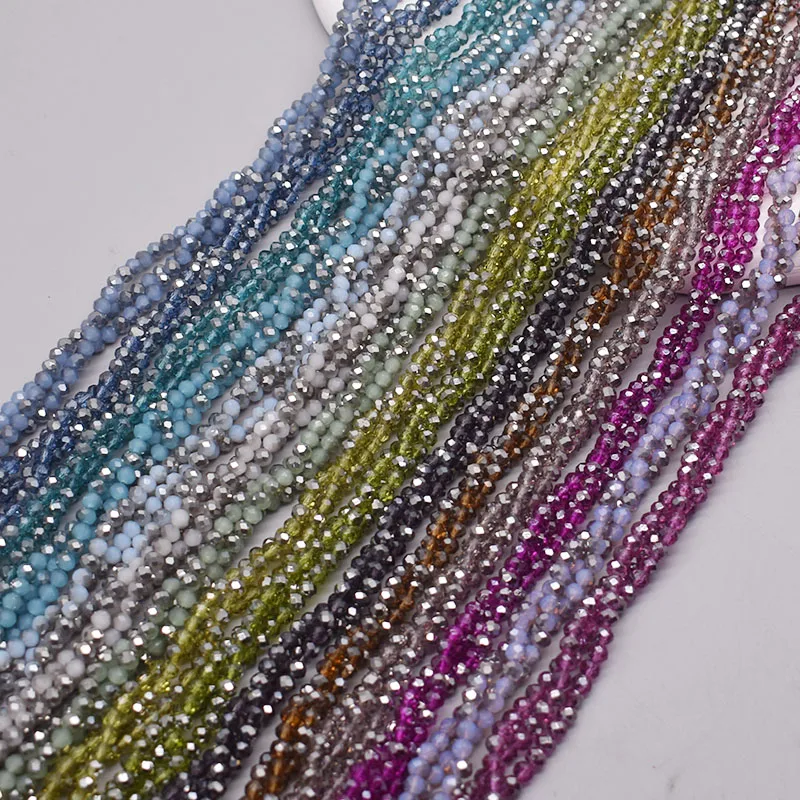 New Color 4mm Crystal Glass Beads  Rondelle Faceted Loose Spacer Glass Beads for Jewelry Making DIY Bracelet