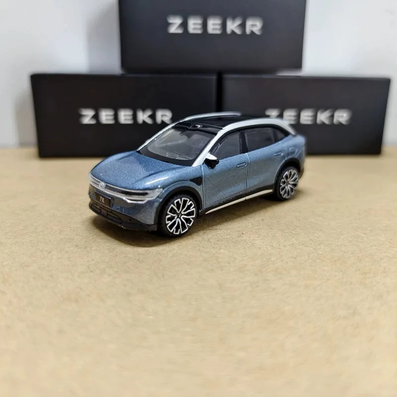 Original Alloy 1/64 Scale ZEEKR 7X EV Car Model Ornament Souvenir Display Collection Hobby Gift