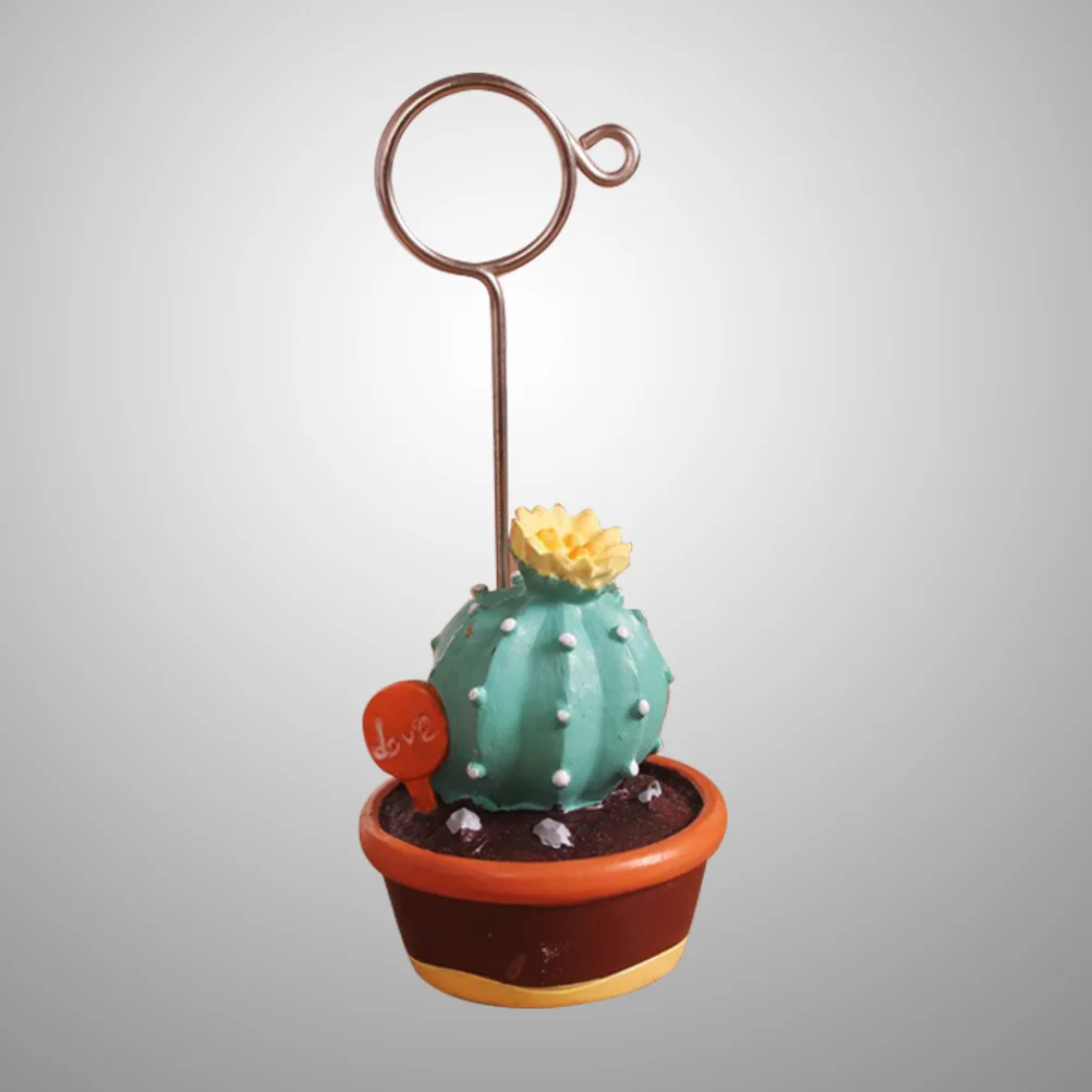 

Succulent Plants Microlandschaft Memo Clips Cactus Desktop Photo Holder Message Stand Note Clip for Office Home